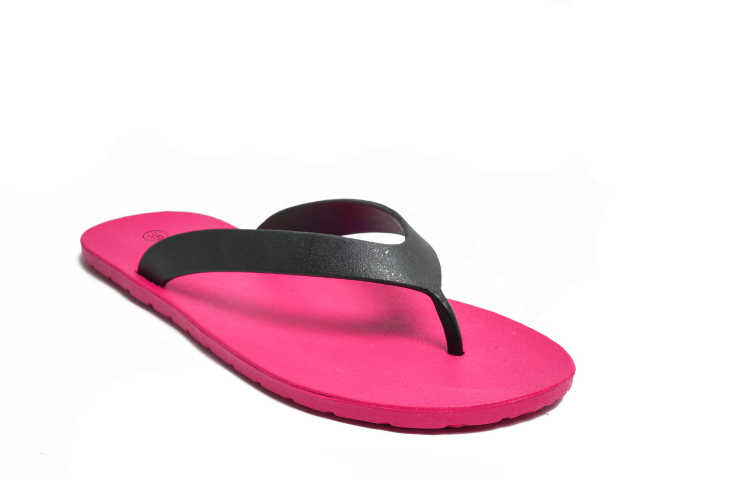Flippy Pink Sole Black Strap