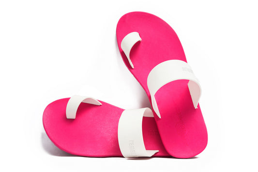 Pop Thumb Kids Pink Sole White Strap