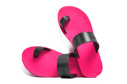 Pop Thumb Kids Pink Sole Black Strap