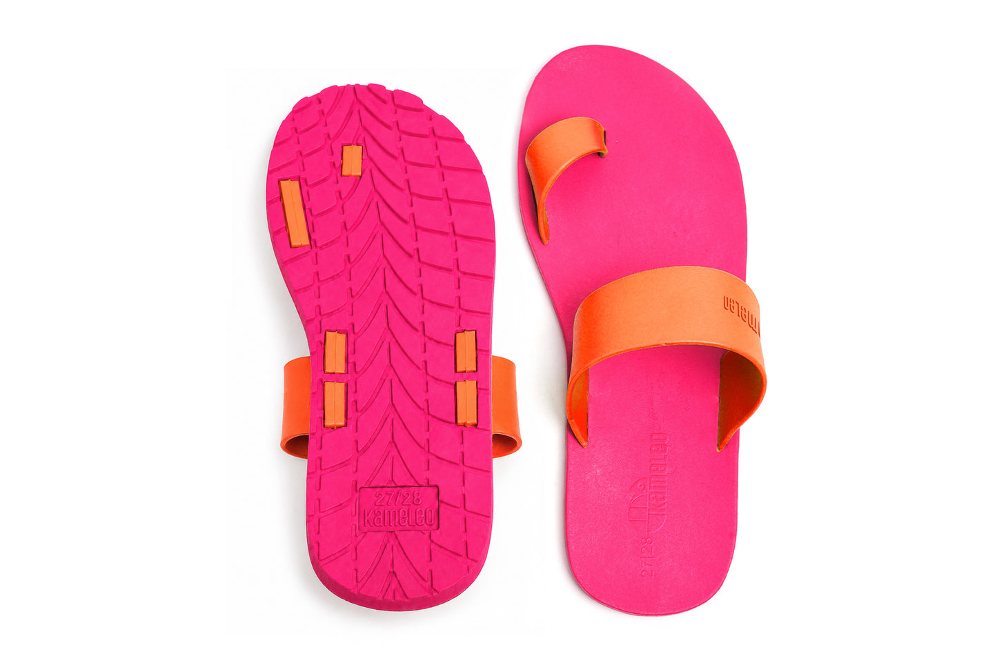 Pop Thumb Kids Pink Sole Orange Strap