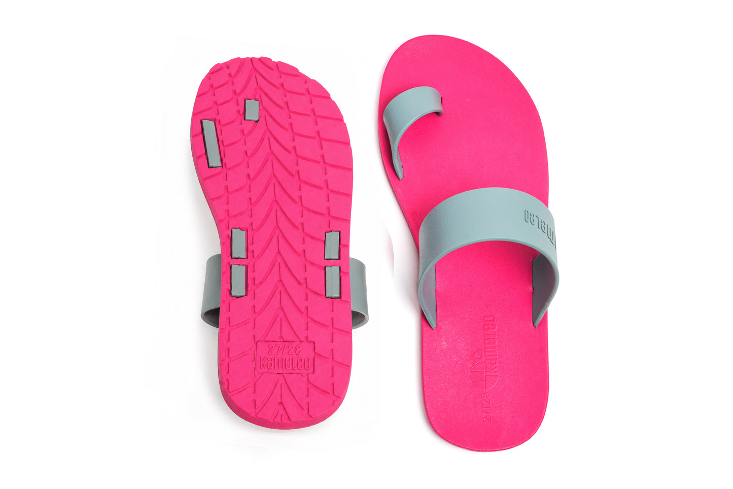 Pop Thumb Kids Pink Sole Grey Strap