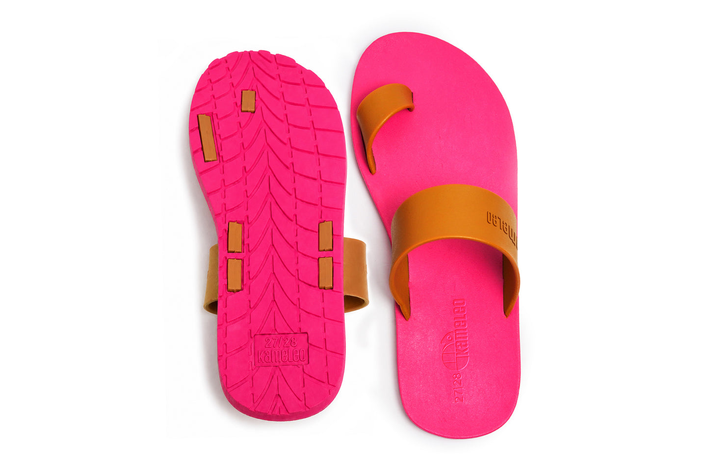 Pop Thumb Kids Pink Sole Caramel Strap