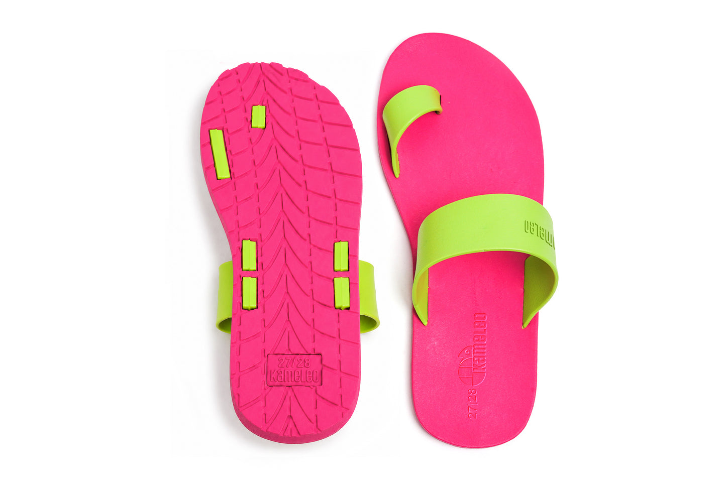 Pop Thumb Kids Pink Sole Lime Strap