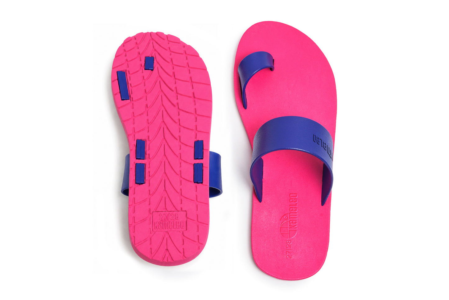 Pop Thumb Kids Pink Sole Blue Strap