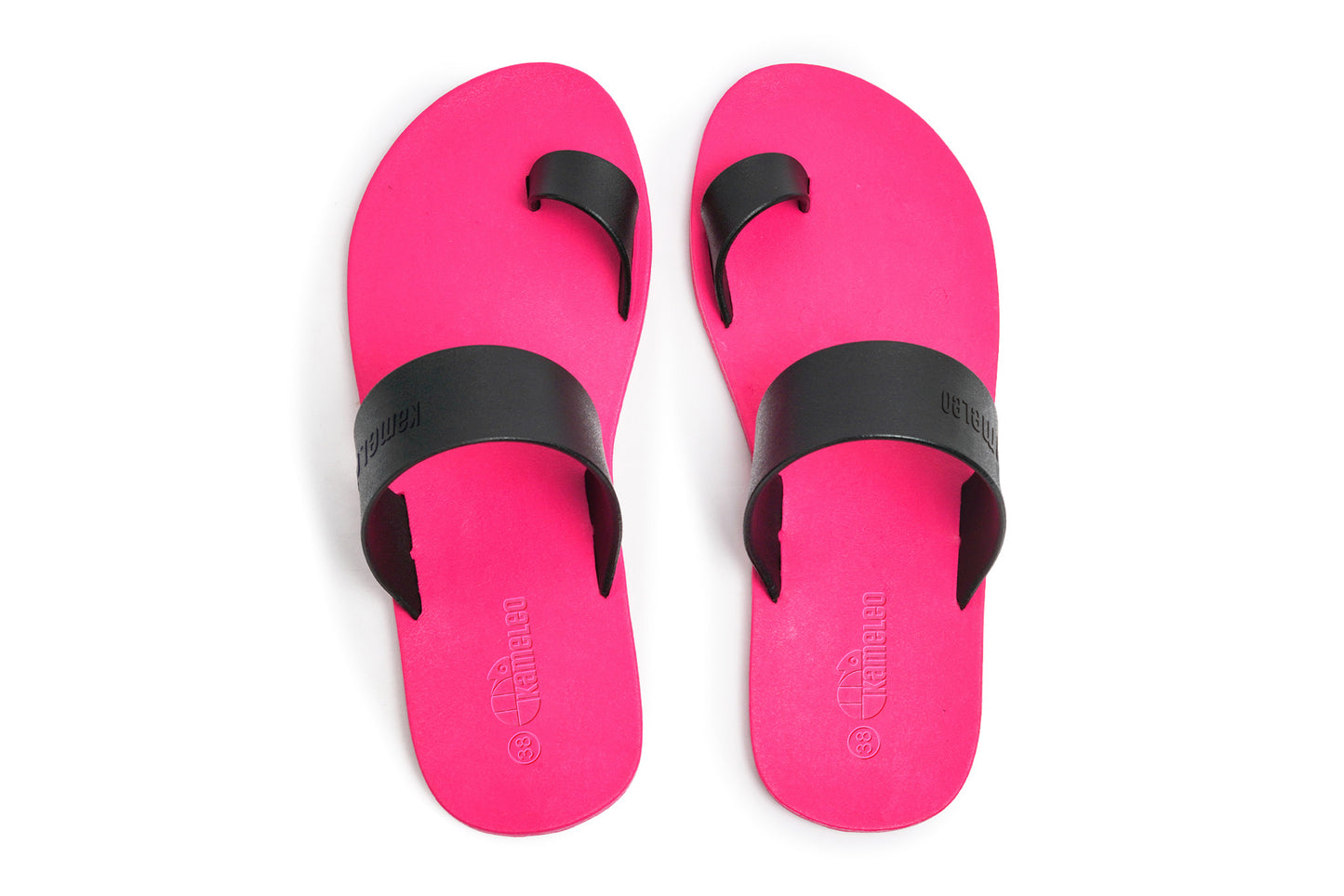 Pop Thumb Pink Sole Black Strap