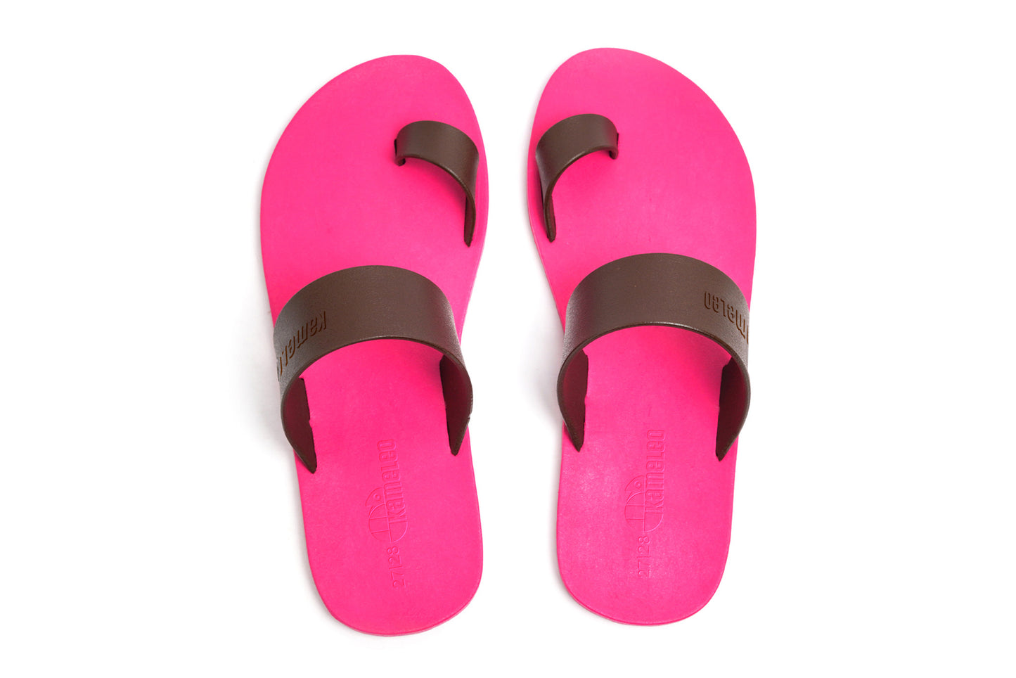 Pop Thumb Kids Pink Sole Brown Strap