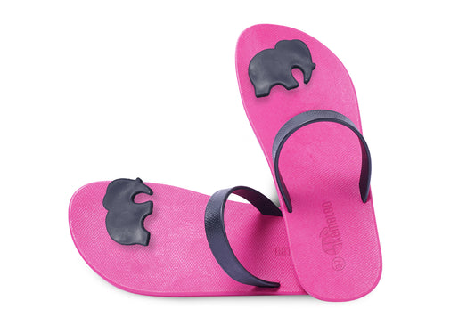 Poppi Ellie Pink Sole Black Strap