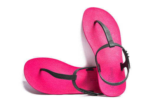 Saily Pink Sole Black Strap