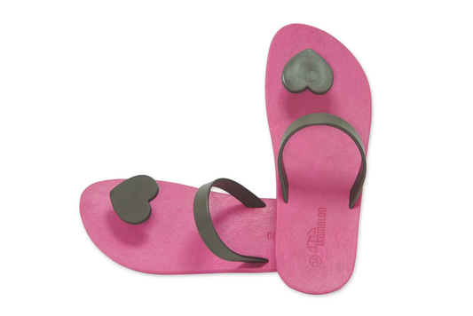Poppi Heart Pink Sole Black Strap