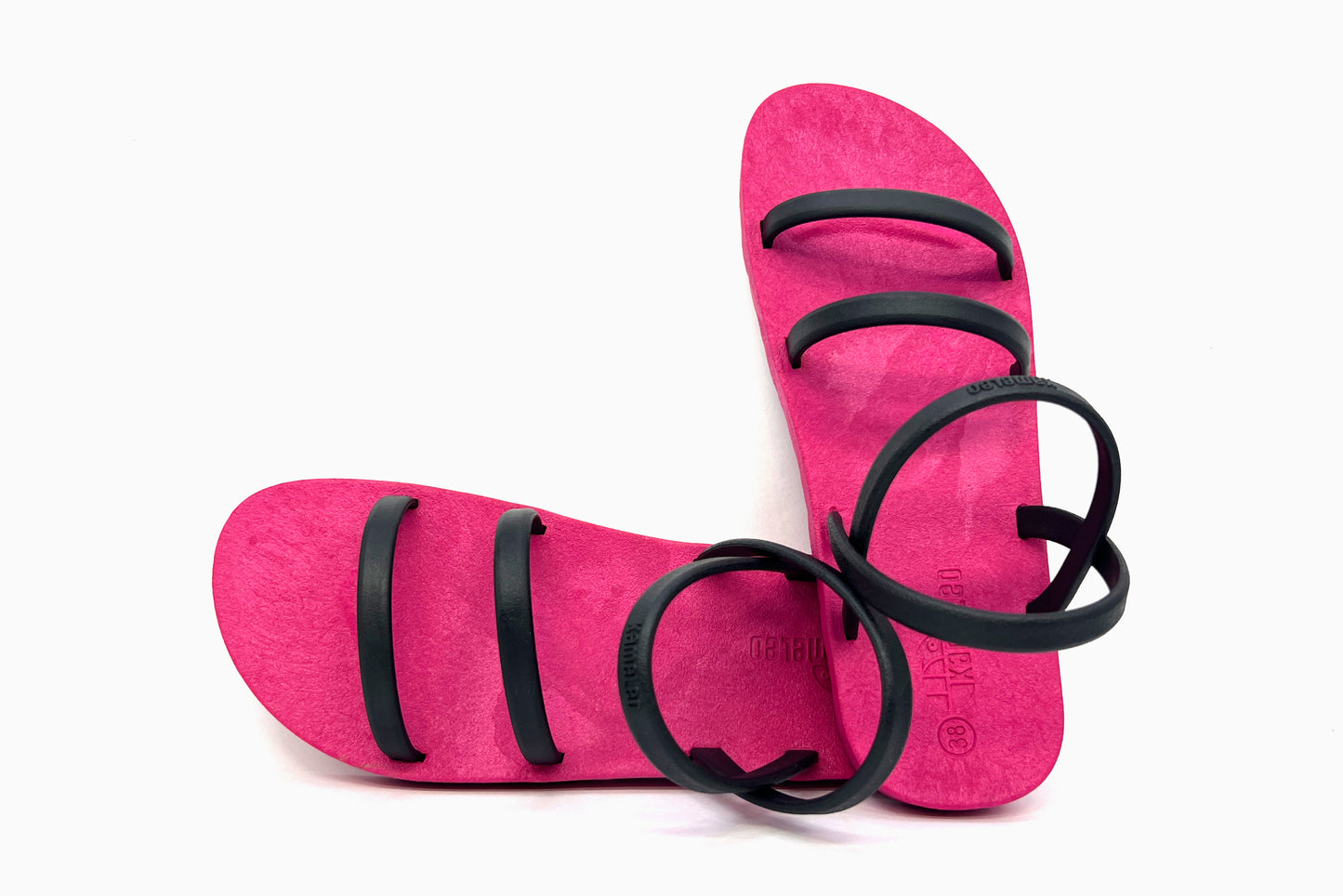 Twin Slim Pink Sole Black Strap