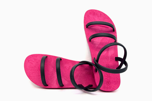 Twin Slim Pink Sole Black Strap