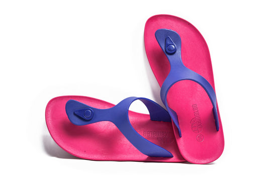 Candy Pink Sole Blue Strap