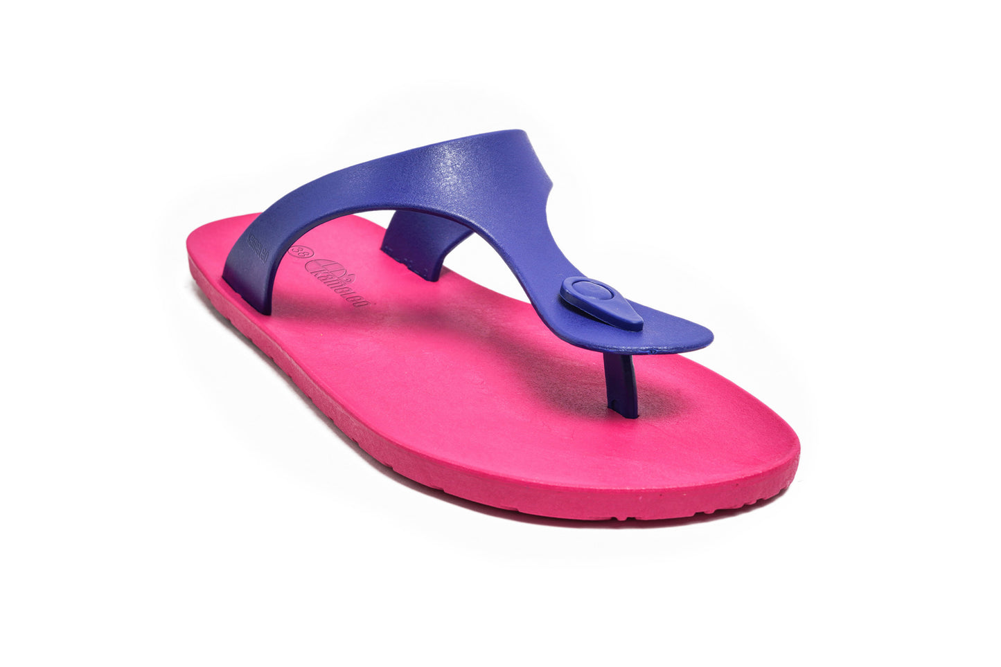 Candy Pink Sole Blue Strap