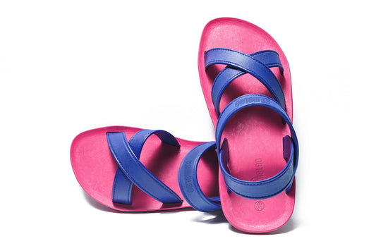 Cross Plus Pink Sole Blue Strap