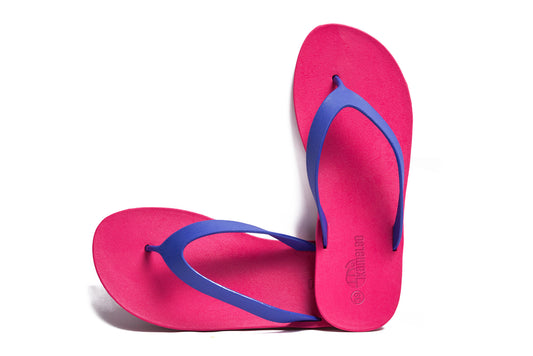 Flippy Pink Sole Blue Strap