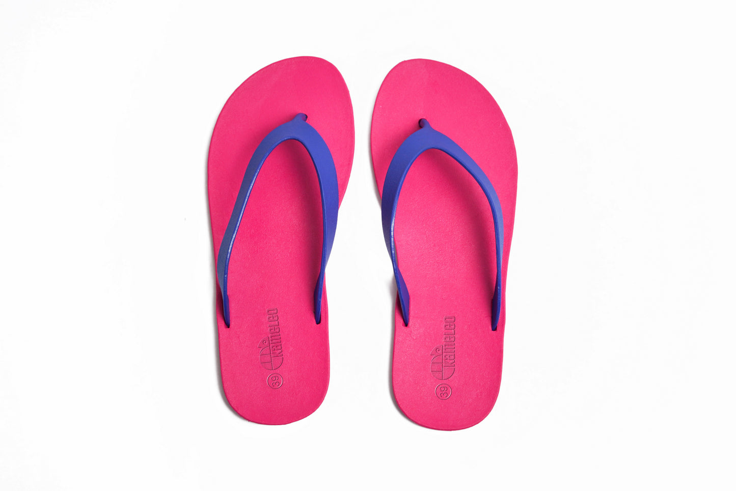 Flippy Pink Sole Blue Strap