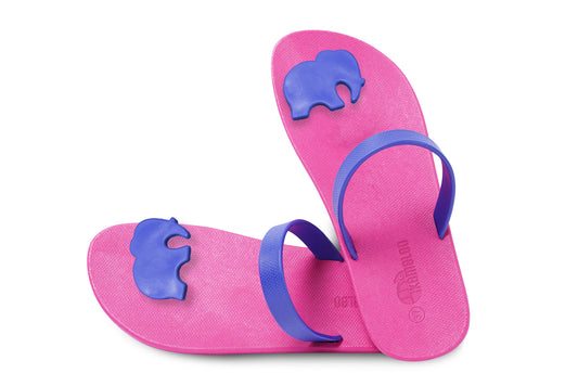 Poppi Ellie Pink Sole Blue Strap