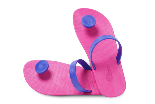 Poppi Dot Pink Sole Blue Strap