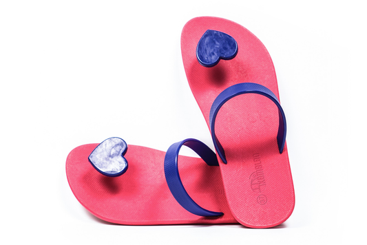 Poppi Heart Pink Sole Blue Strap