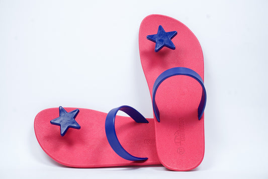 Poppi Star Pink Sole Blue Strap
