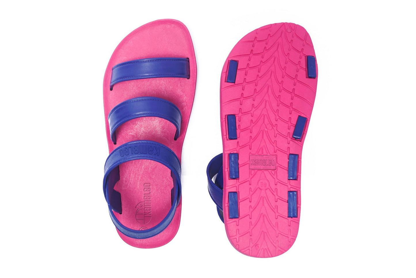 Twin Plus Pink Sole Blue Strap
