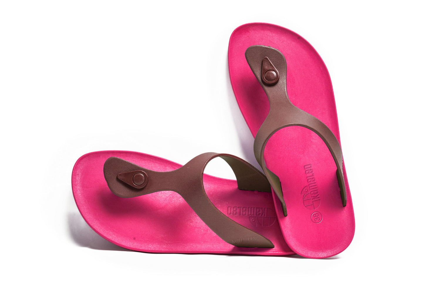 Candy Pink Sole Brown Strap