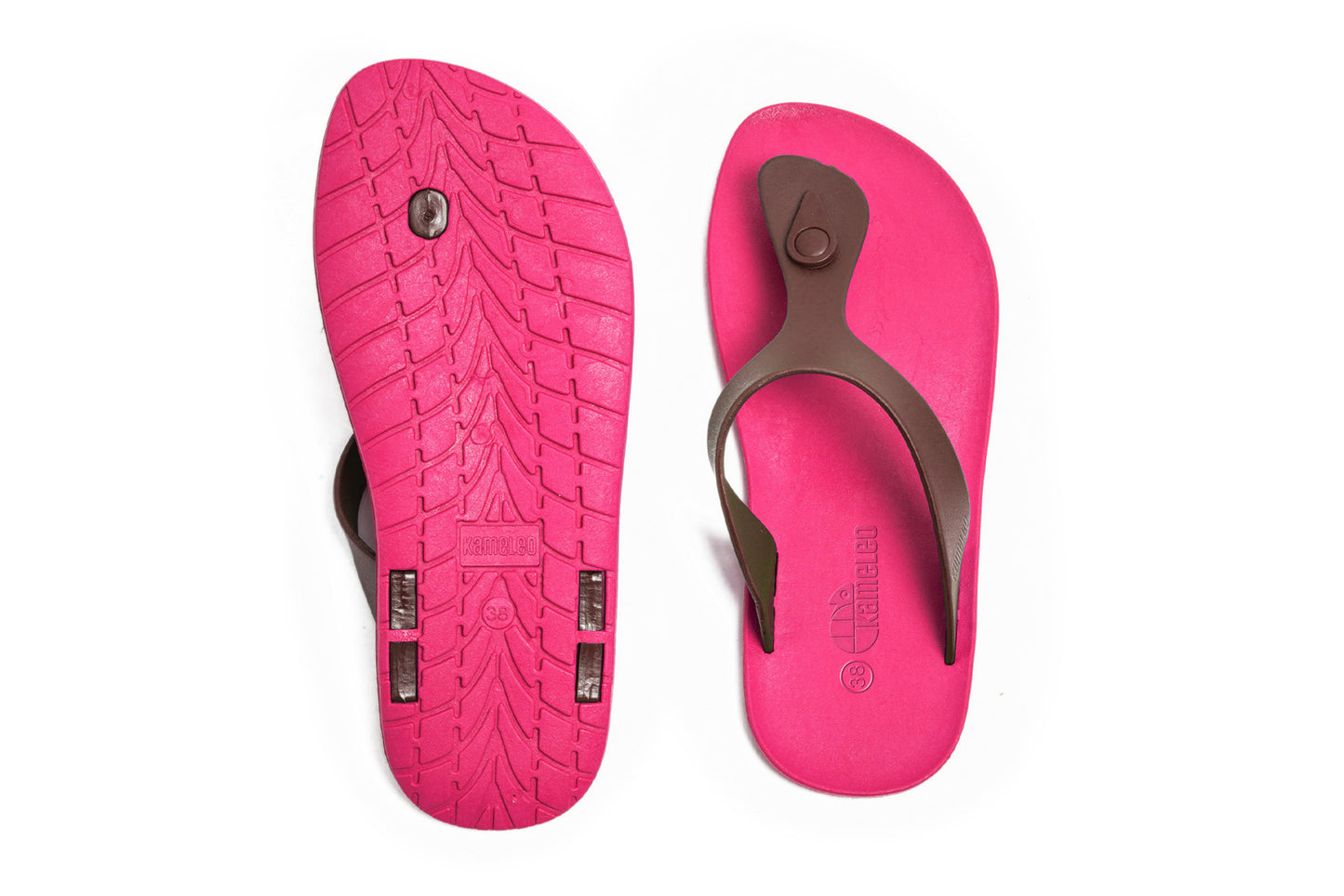 Candy Pink Sole Brown Strap