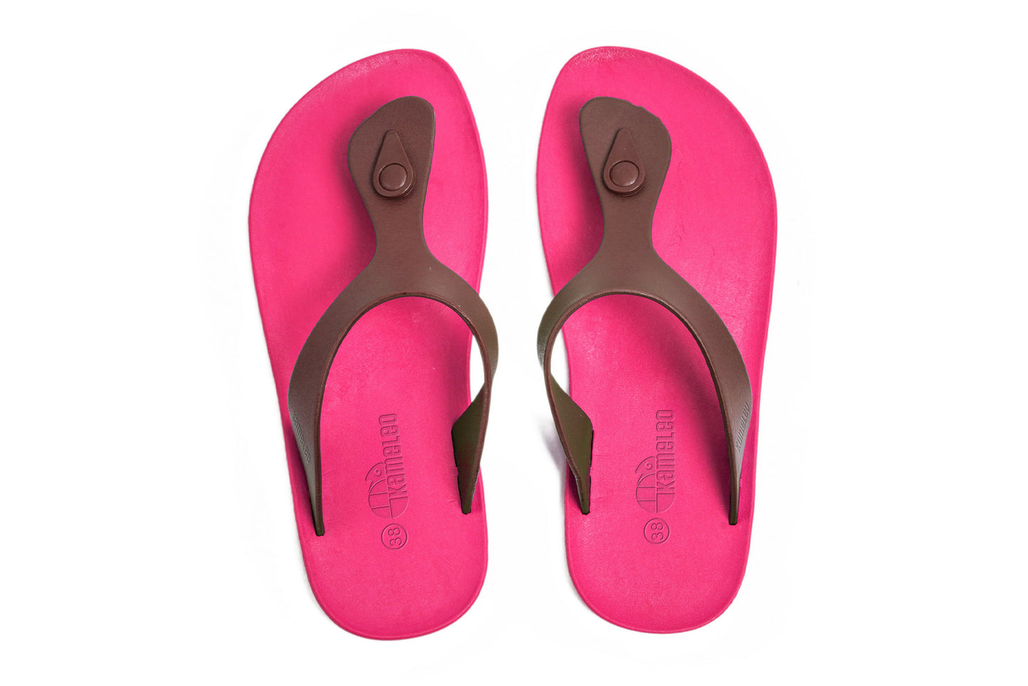 Candy Pink Sole Brown Strap