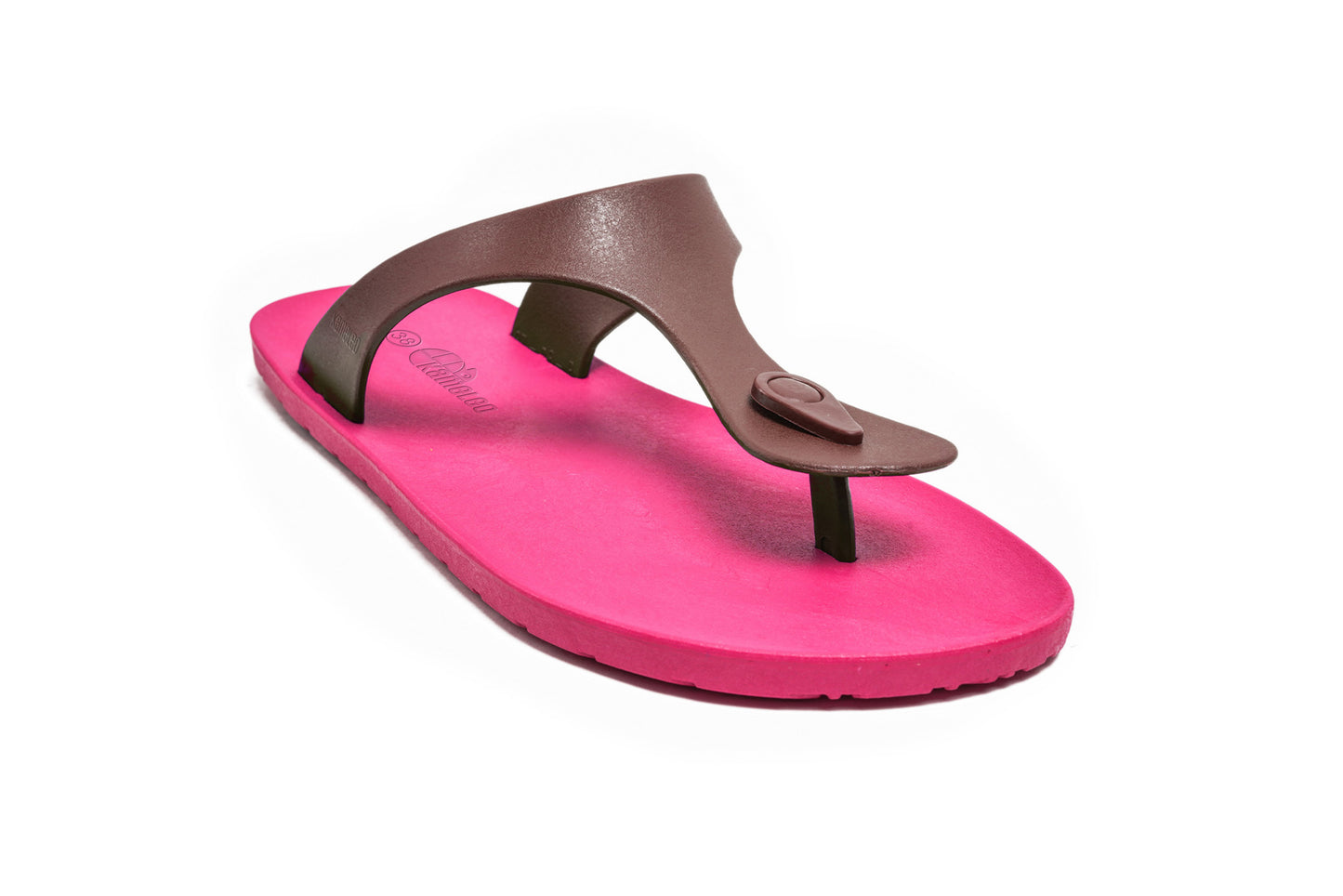 Candy Pink Sole Brown Strap