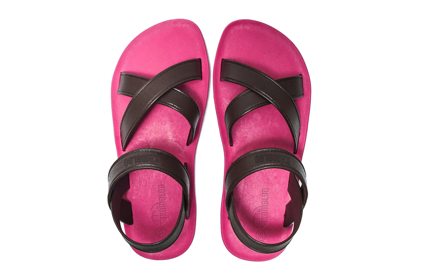Cross Plus Pink Sole Brown Strap
