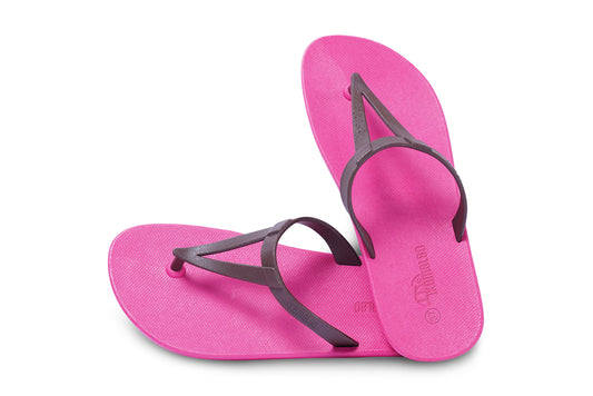 Eiffel Pink Sole Brown Strap