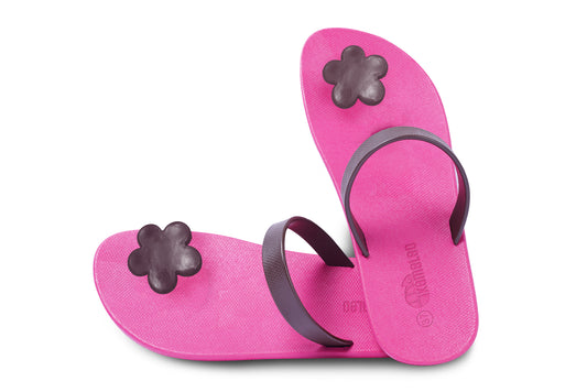 Poppi Flora Pink Sole Brown Strap