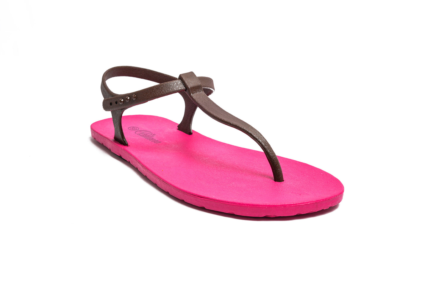 Saily Pink Sole Brown Strap
