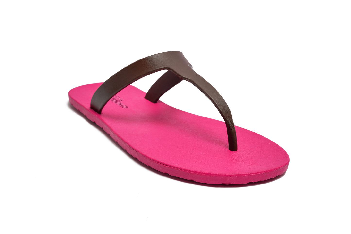 Thongs Pink Sole Brown Strap