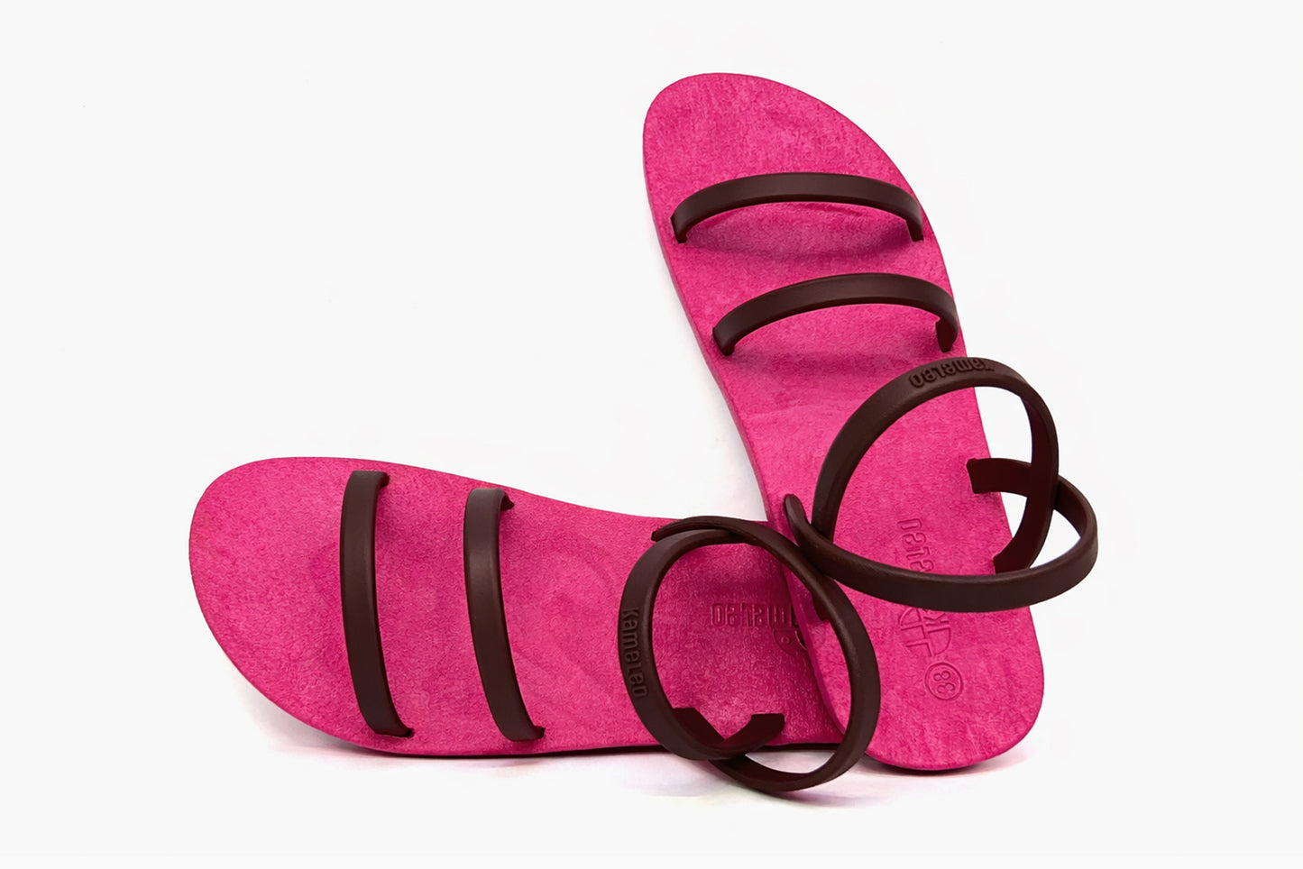 Twin Slim Pink Sole Brown Strap