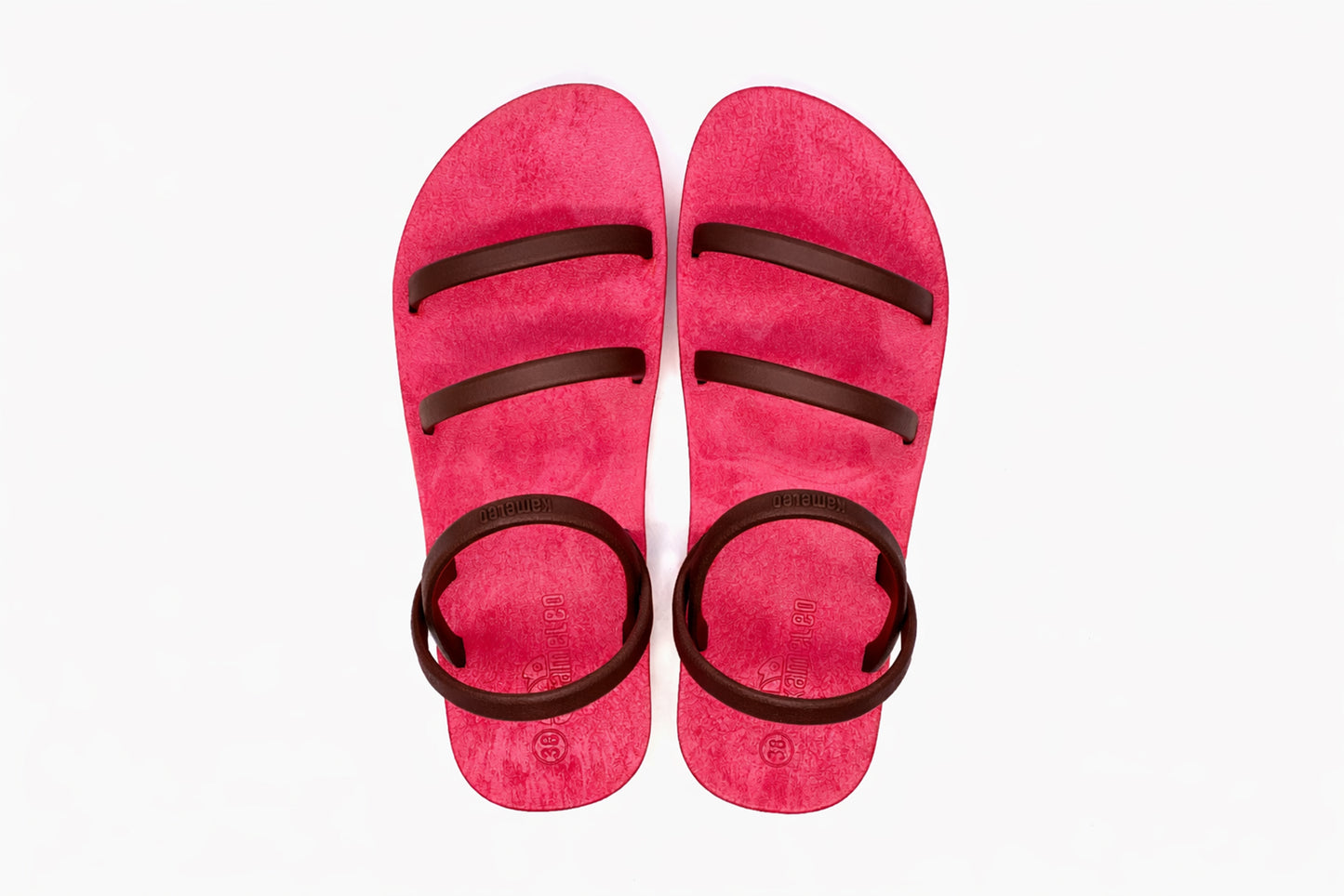 Twin Slim Pink Sole Brown Strap