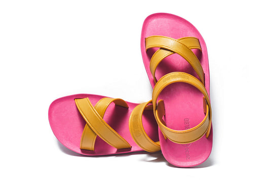 Cross Plus Kids Pink Sole Caramel Strap