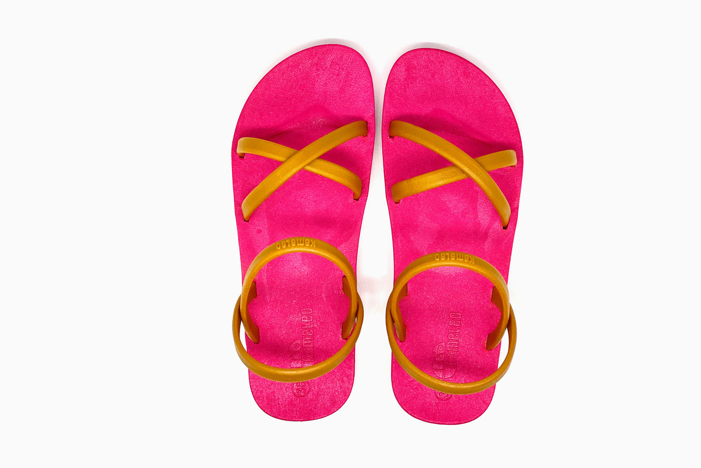 Cross Slim Pink Sole Caramel Strap