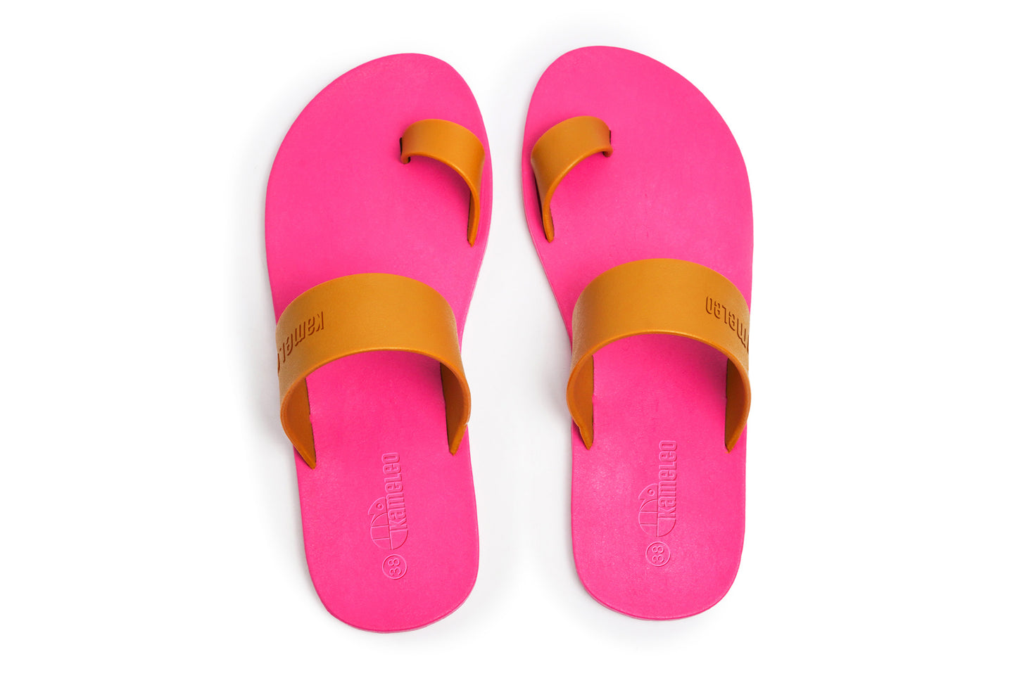 Pop Thumb Pink Sole Caramel Strap