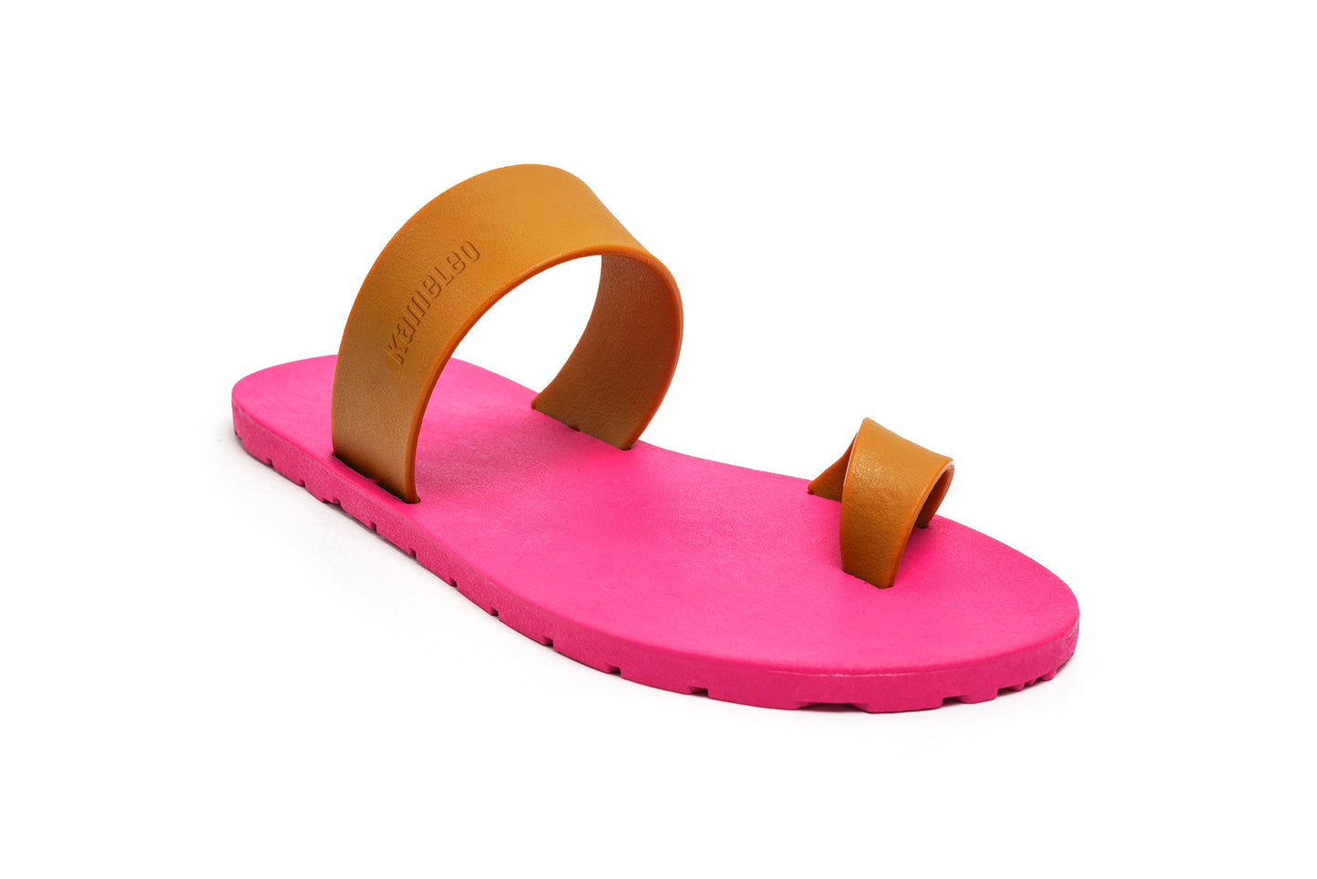Pop Thumb Pink Sole Caramel Strap
