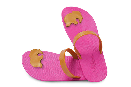 Poppi Ellie Pink Sole Caramel Strap