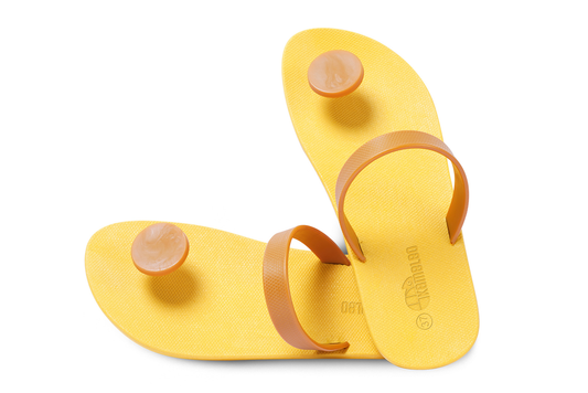Poppi Dot Yellow Sole Caramel Strap