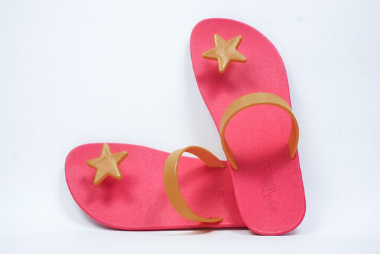 Poppi Star Pink Sole Caramel Strap