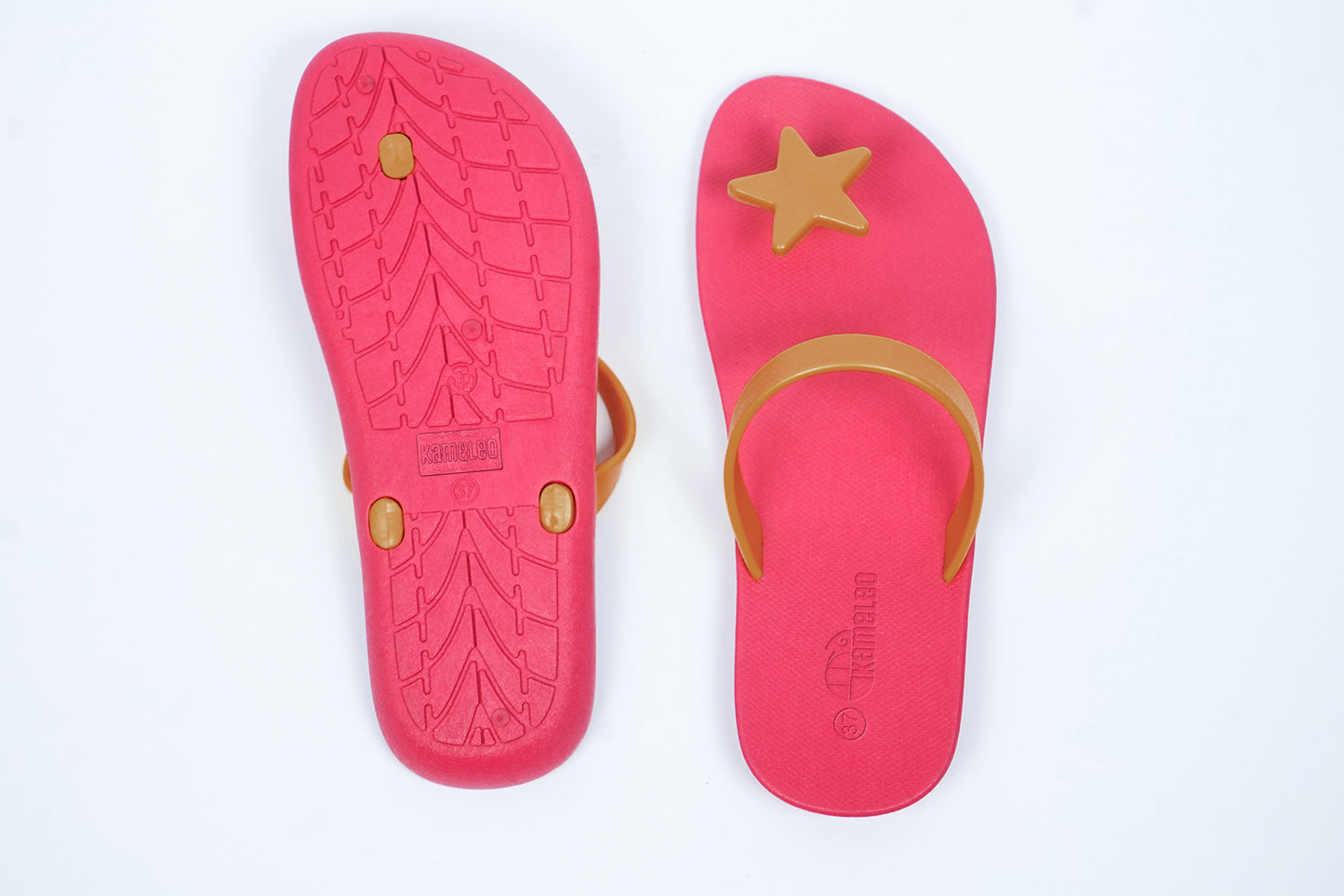 Poppi Star Pink Sole Caramel Strap