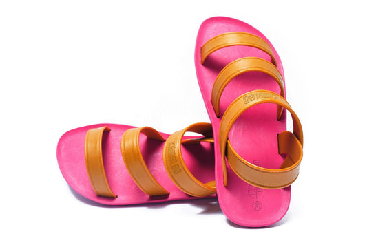 Twin Plus Pink Sole Caramel Strap