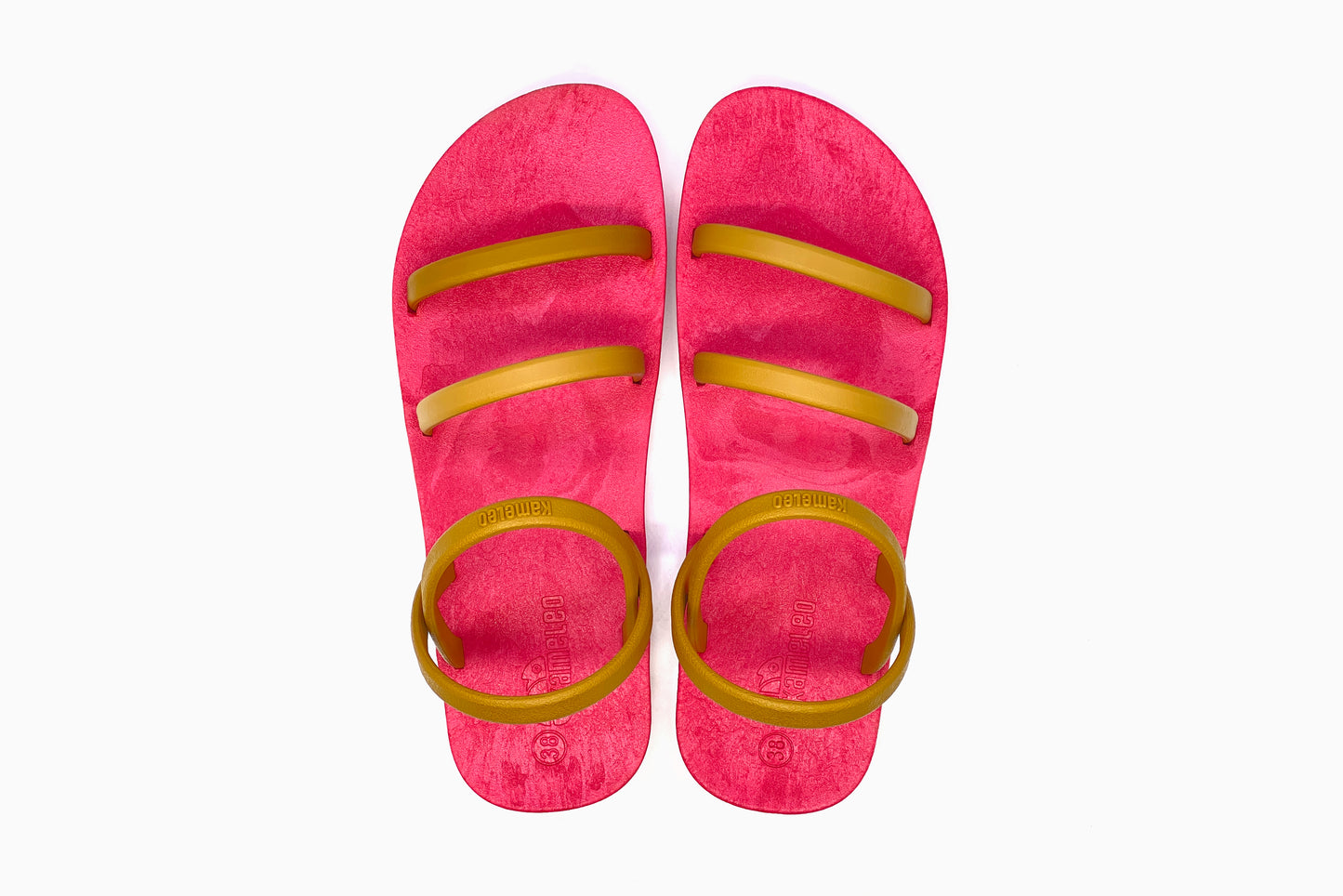 Twin Slim Pink Sole Caramel Strap