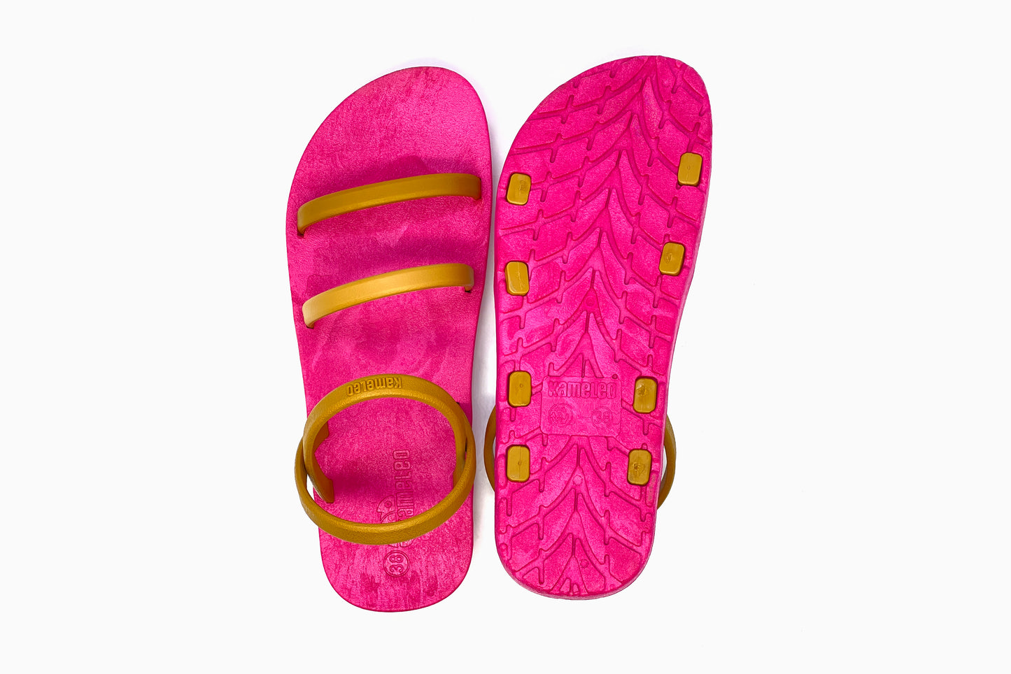 Twin Slim Pink Sole Caramel Strap