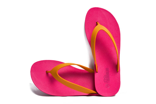 Flippy Pink Sole Caramel Strap