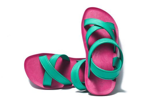 Cross Plus Pink Sole Green Strap