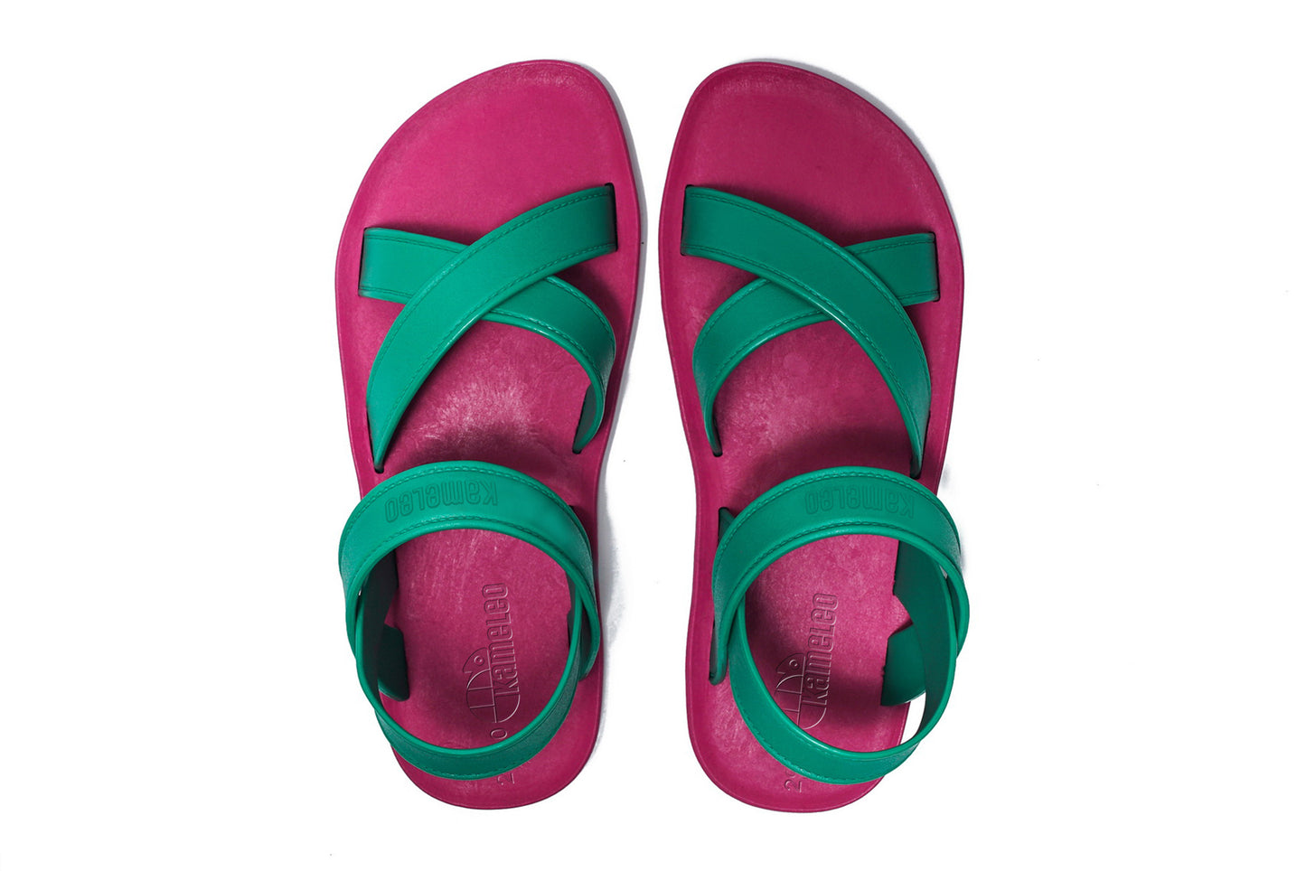 Cross Plus Kids Pink Sole Green Strap